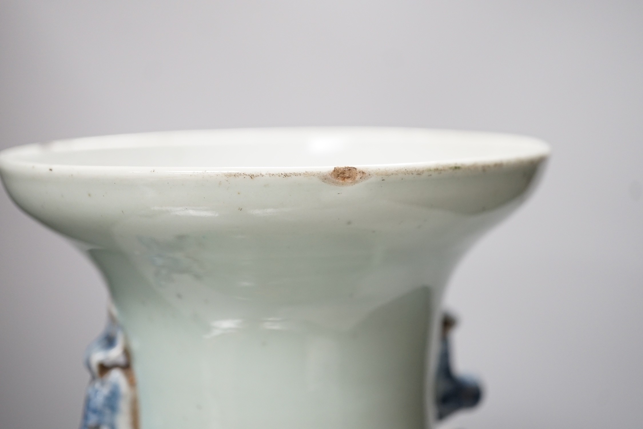 A 19th century Chinese celadon ground vase, 42cm